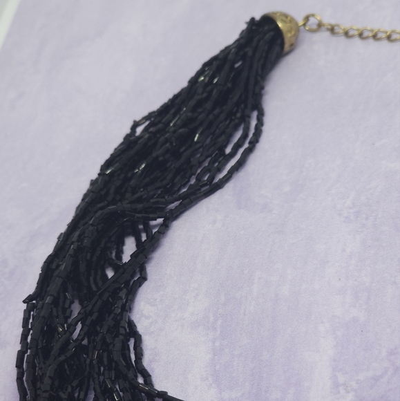 👍5 For $20 Coldwater Creek Black Glass Bead Multi Strand Necklace - Picture 6 of 9